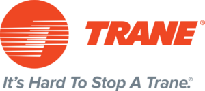 Trane logo with “It’s Hard to Stop a Trane” tagline