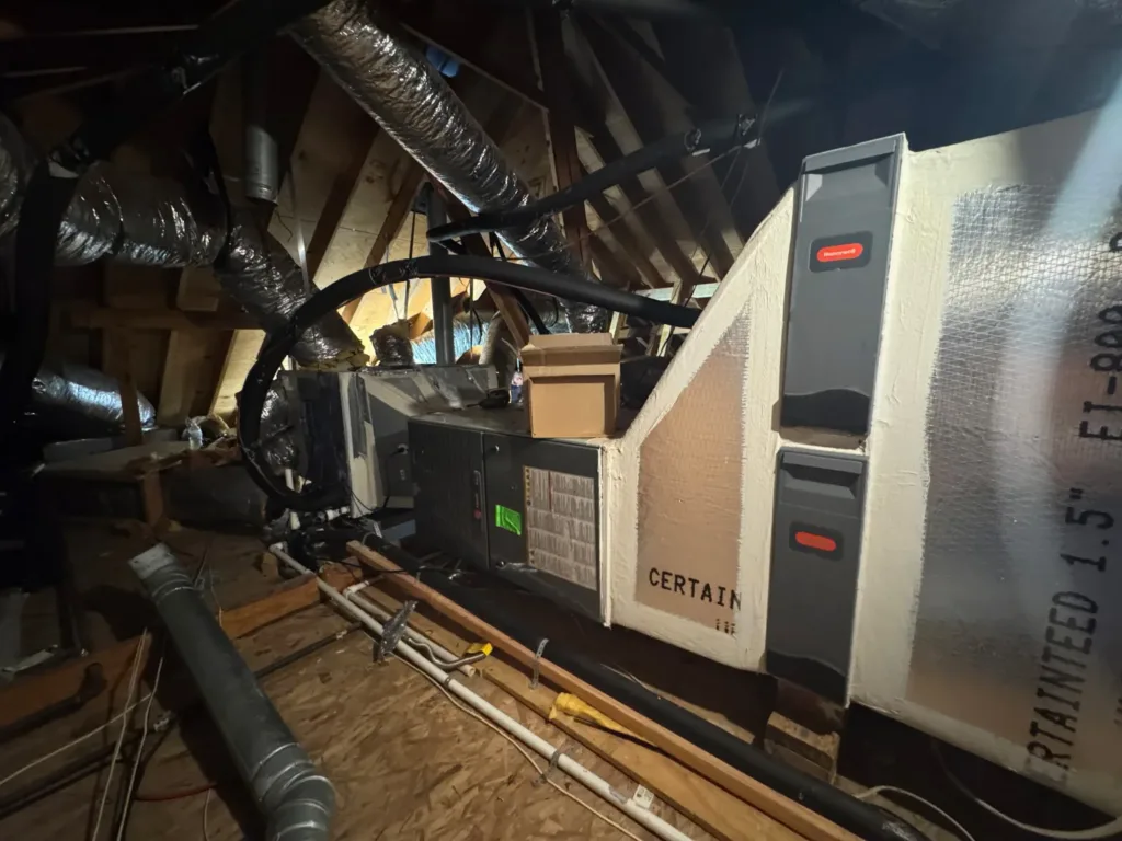working in attic